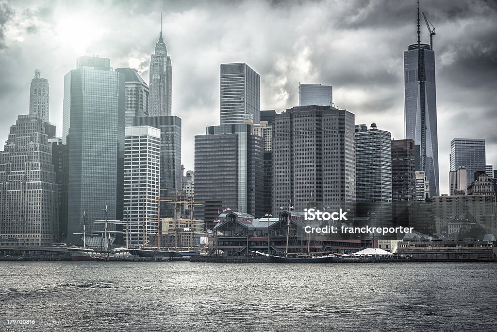 skyline di New York east river - Foto stock royalty-free di Ambientazione esterna