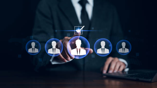 istock HR, Human Resources management technology concept. HR professional select career recruit on websites for find new talent. Global employment, Hiring employees, Job interview, Personnel recruitment, 1797039184