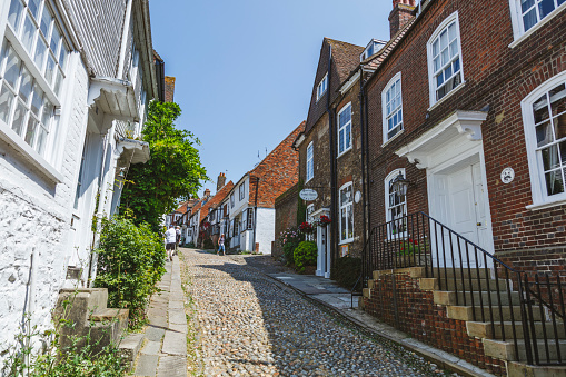 Rye, England - June 13, 2023: High St, Rye, Sussex, England.