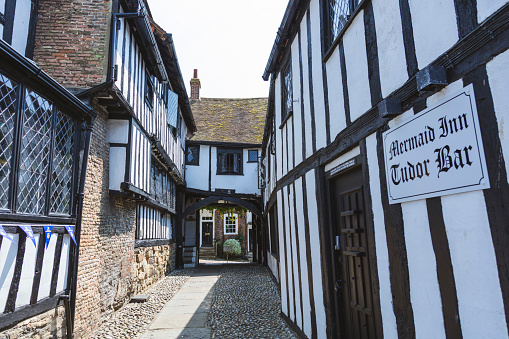 The Old Bakehouse circa 1500 and Parish Council Office at the Moor in the ancient village of Hawkhurst, Kent, UK