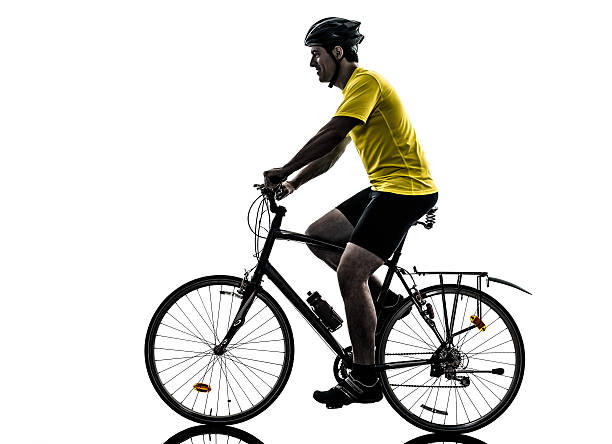 istock man bicycling mountain bike silhouette 179706865