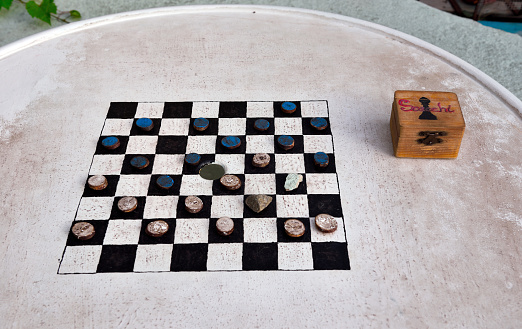 chess and checkers in the historic center of pentedattilo calabria italy