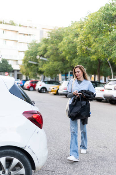 istock Nurse arriving to the car after work 1797088553