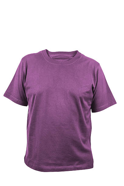 istock violet t-shirt isolated on white background 179710231