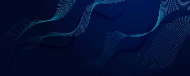 istock Dynamic blue and purple particle wave on dark blue abstract background. Abstract sound visualization. Digital structure of the wave flow of luminous particles. 1797106773