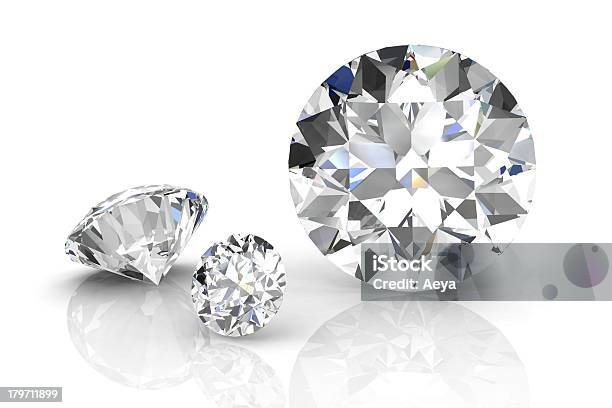 Diamond Jewel On White Background High Quality 3d Render Stock Photo - Download Image Now