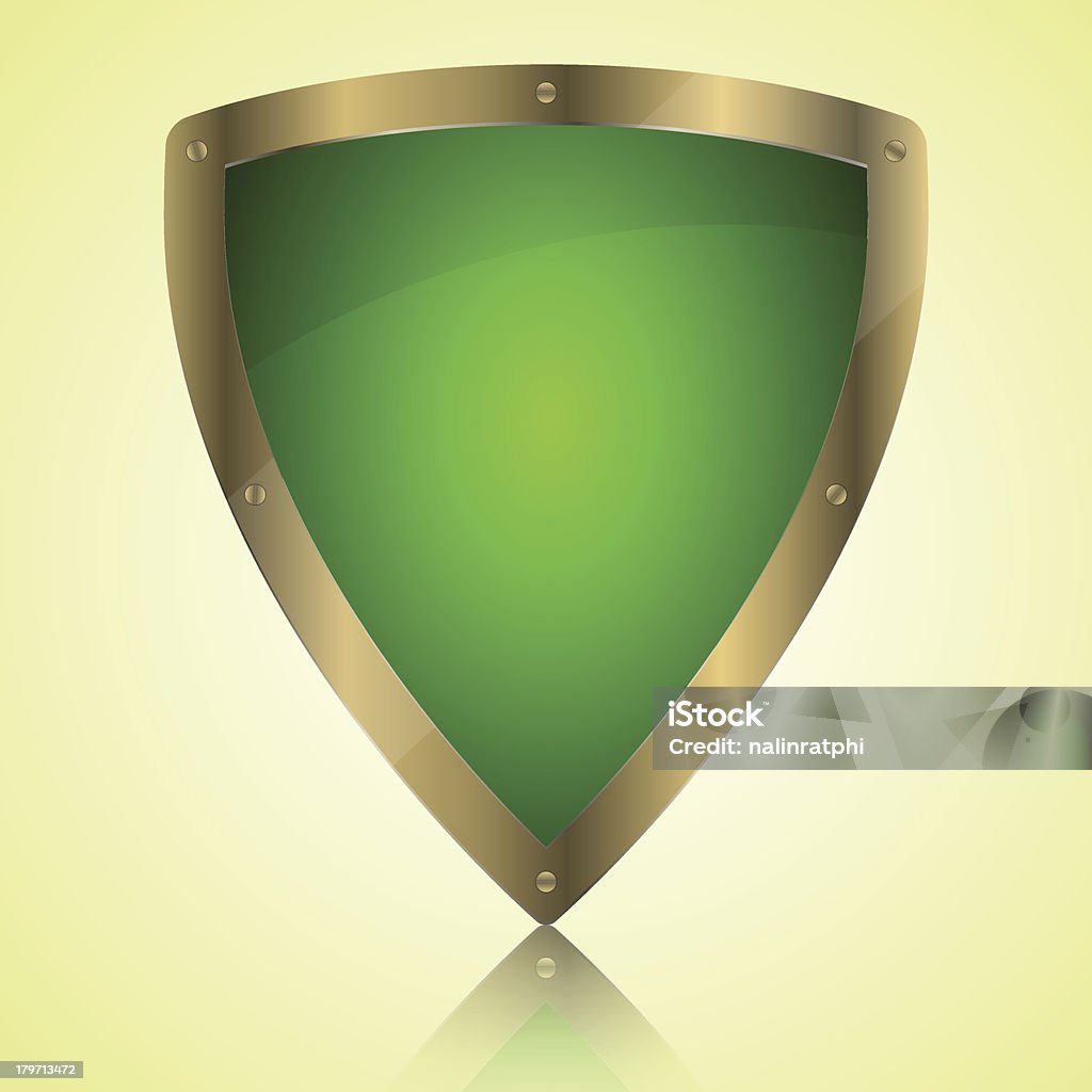 Triumph green shield symbole icône - clipart vectoriel de Armoiries libre de droits
