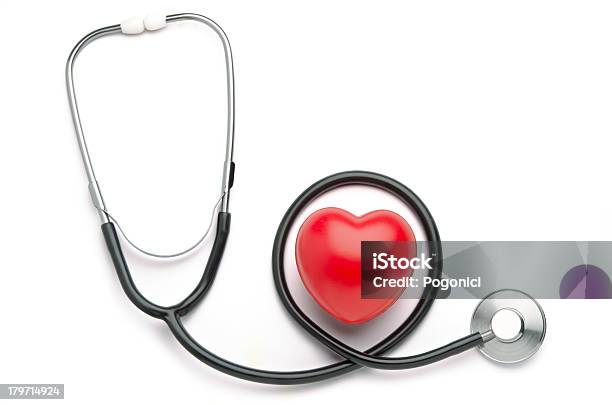 Czerwone Serce I Stetoskop - zdjęcia stockowe i więcej obrazów Badanie lekarskie - Badanie lekarskie, Badanie pulsu, Choroba