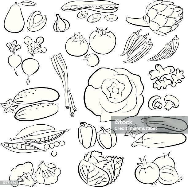 Vegetables Stock Illustration - Download Image Now - Green Pea, Artichoke, Bean