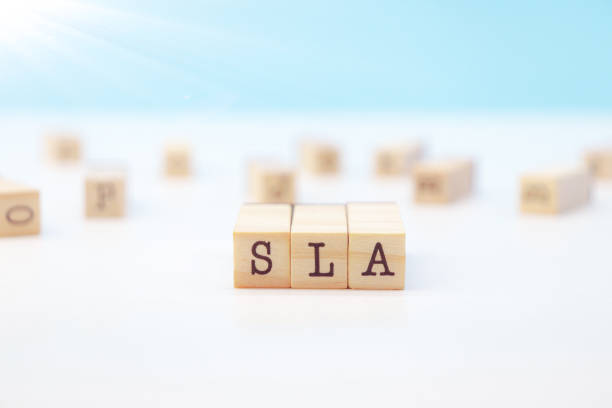 istock Service Level Agreement SLA Acronym in Wooden Cubes 1797162093