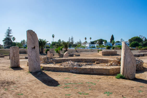 istock Panoramic view of ancient ruins with thermal baths, archaeological site in Carthage. Tunis, Tunisia 1797196274