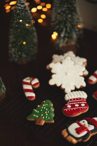 istock Decorated Gingerbread Christmas Cookies in Christmas Home Atmosphere 1797200268