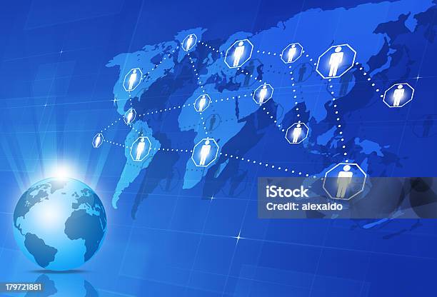 Ligações De Rede De Fundo - Arte vetorial de stock e mais imagens de Abstrato - Abstrato, Aspiração, Comunicação Global