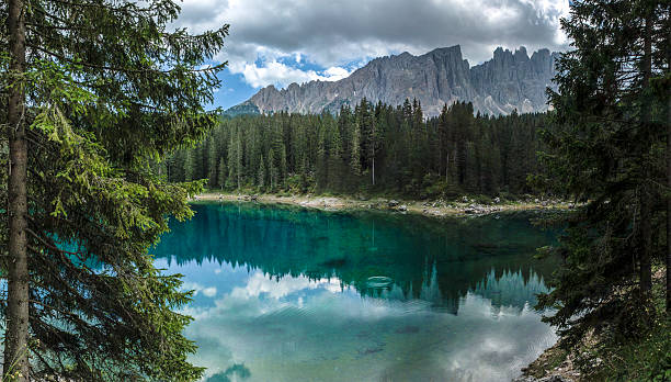 istock Carezza lake and Latemar, Dolomites 179723555