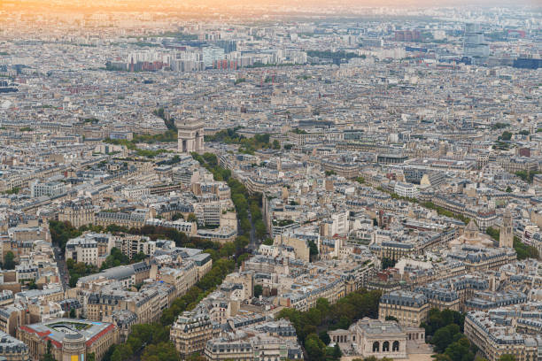 istock Arc de Triomphe and the whole city of Paris 1797235935