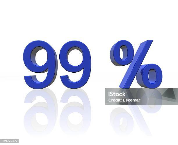 Ninetynine Percent Stock Photo - Download Image Now - Blue, Cut Out, Digitally Generated Image