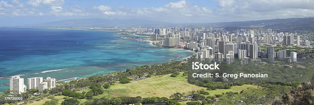 Panorama de la ciudad de Honolulu - Foto de stock de Aire libre libre de derechos