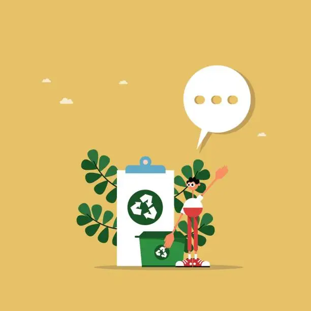 Vector illustration of Recycling is important