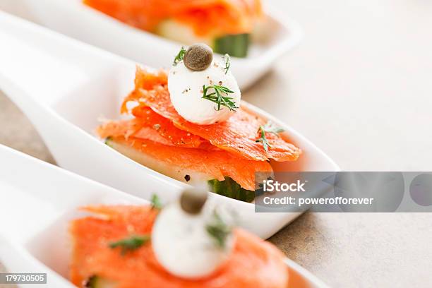 Smoked Salmon Appetizer Stock Photo - Download Image Now - Amuse Bouche, Salmon - Seafood, Appetizer