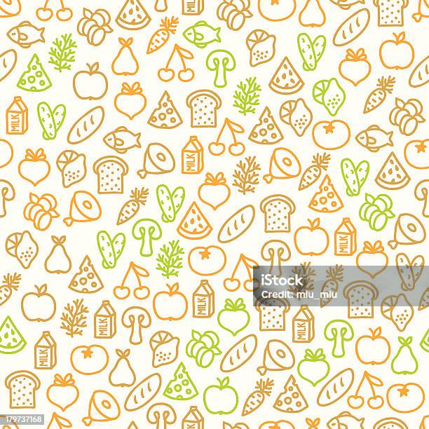 Food Quadrangle Pattern Seamless Pattern With Food Elements Stock Illustration - Download Image ...
