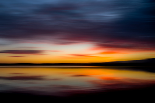 Te most stunning colours in the sky at dawn capture in an ICM blur shot