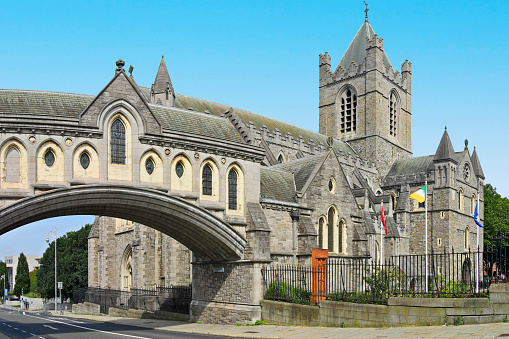 Daytime view of the Christ Church Cathedral (Dublin, Ireland).