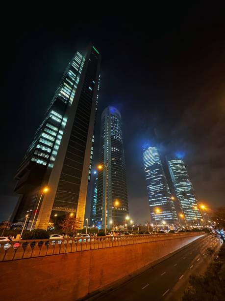 istock Madrid skyscrapers at night. 5 towers 1797408236