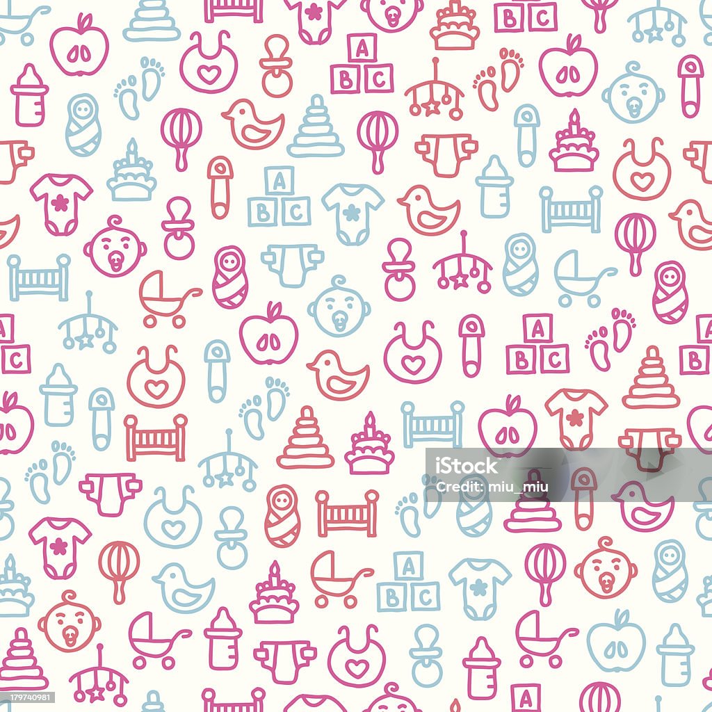 Child Icon Pattern Seamless Pattern With Child Elements Stock Illustration - Download ...