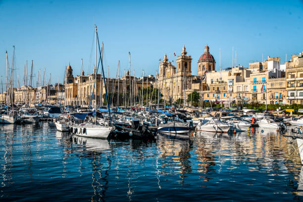 istock Moored Watercraft In Order On Crowded Birgu Waterfront, Malta 1797411431