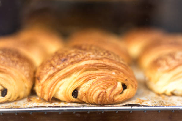 istock Paris, France: Fresh-Baked Pains au Chocolat on Baking Sheet 1797535354