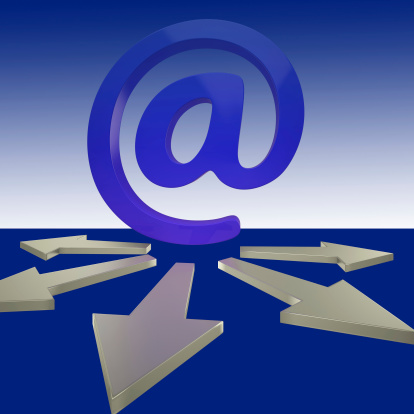 Email Arrows Showing Mailout Sent To Clients
