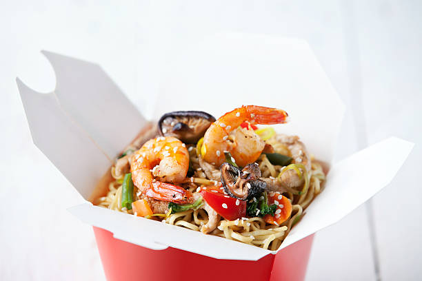 istock Noodles with mushrooms, shrimp and pork 179753678