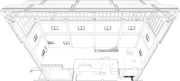 istock 3D illustration of industrial building 1797555555