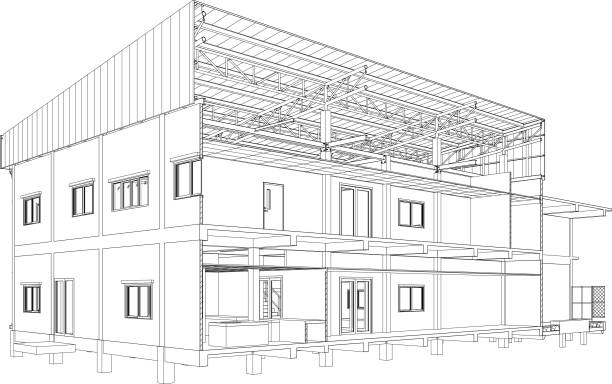 istock 3D illustration of industrial building 1797557770
