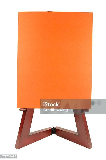 Leere Poster Auf Tafel Orange Stockfoto und mehr Bilder von Ausbilder - Ausbilder, Bildung, Einzelner Gegenstand