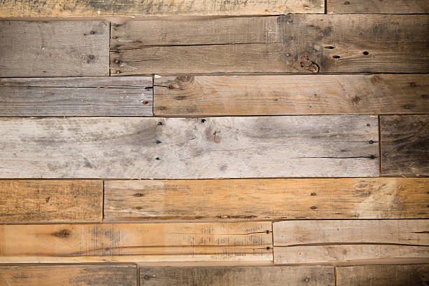 Color Image of Pallet Wood Wall stock photo