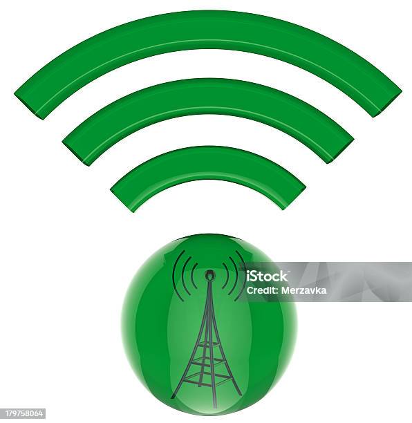 3 D Botão Transmissor Envia Sinais De Informação - Fotografias de stock e mais imagens de Acenar - Acenar, Acessibilidade, Antena Parabólica