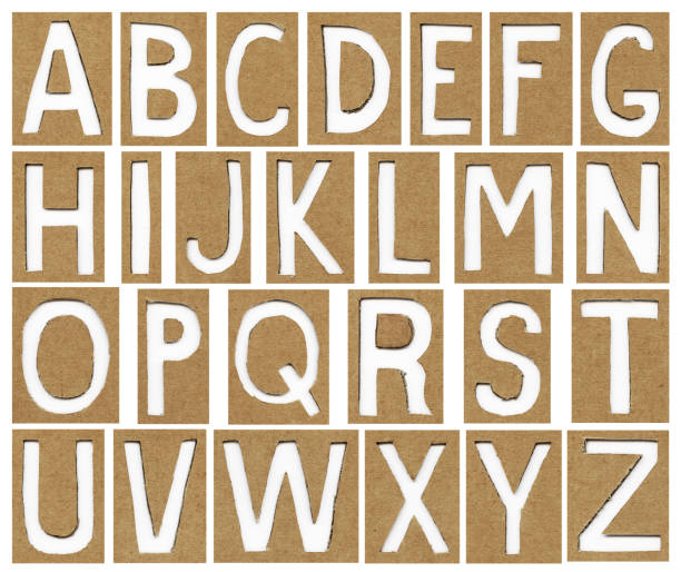 istock alphabet letters made from cardboard paper, school background 179758711