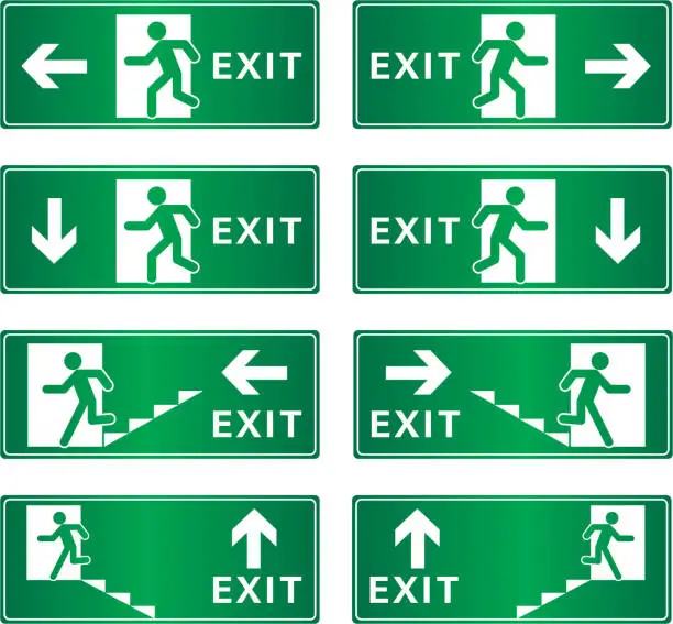 Vector illustration of Exit sign