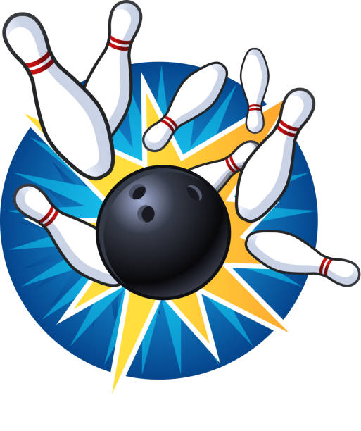 bowling strajk - strike stock illustrations