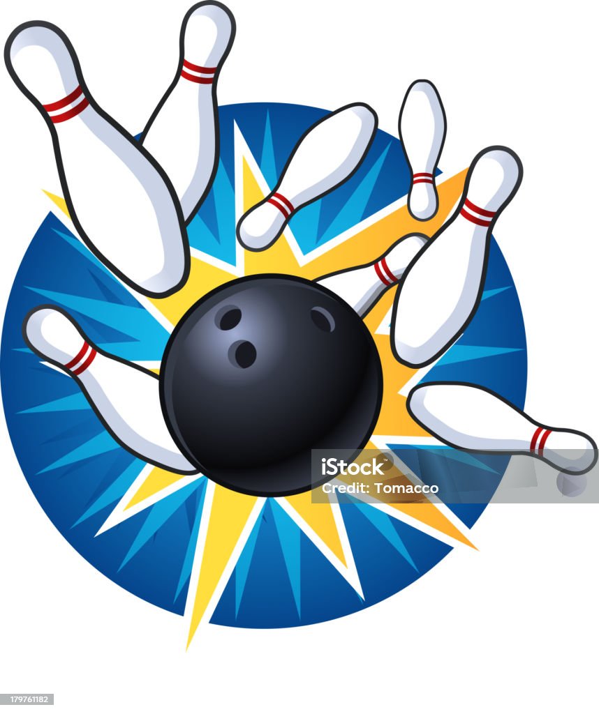 Bowling Strike Bowling Strike Vector Illustration Cartoon. Bowling Alley stock vector