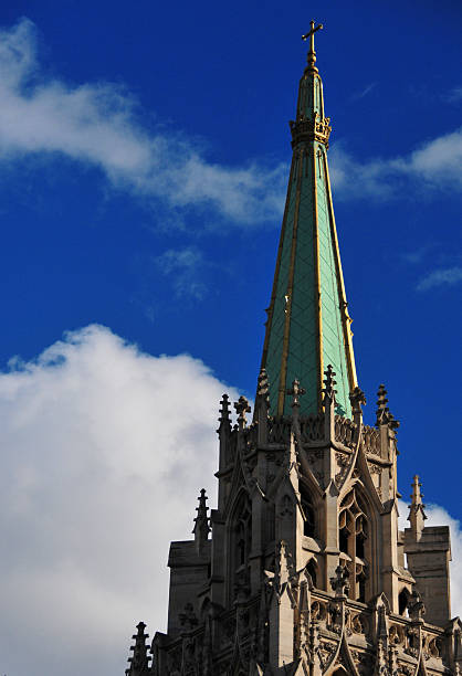 istock Paris, France: sharp spire of the American Church 179761534
