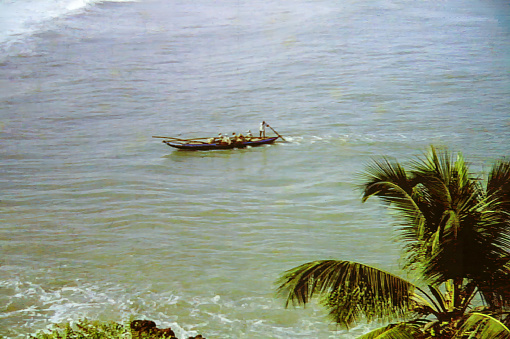 Small boats in Accra, Ghana taken in 1958