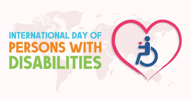 ilustrações de stock, clip art, desenhos animados e ícones de international day of persons with disabilities design background - physical impairment wheelchair disabled accessibility