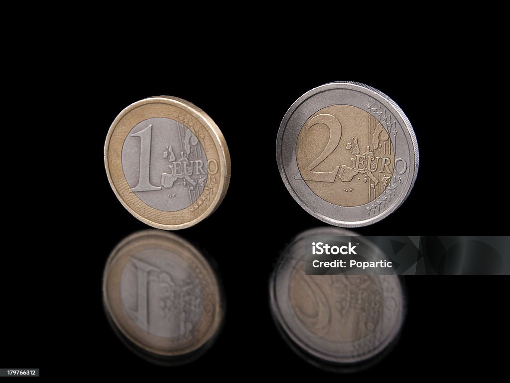 Moedas em euros - Royalty-free Conceito Foto de stock