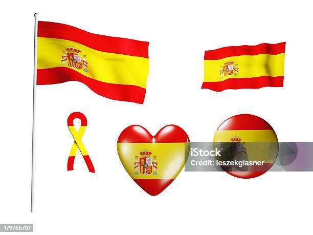 La Bandera De Españaconjunto De Iconos Y Flags Foto de stock y más banco de imágenes de Amor - Sentimiento - Amor - Sentimiento, Bandera, Brillante