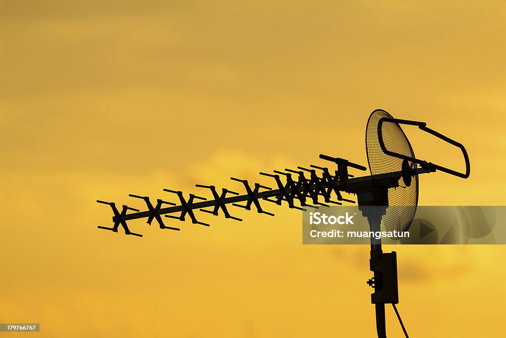 Antena de Televisão - Royalty-free Azul Foto de stock