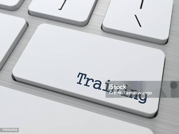 Training Button Stock Photo - Download Image Now - Computer, Data, Education