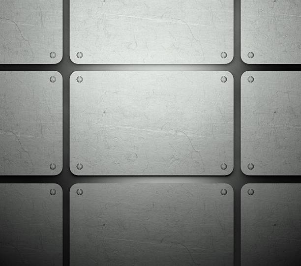 istock Silver template set of metal card background 179767997