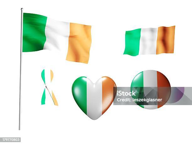 Foto de A Bandeira Da Irlandaconjunto De Ícones E Bandeiras e mais fotos de stock de Amor